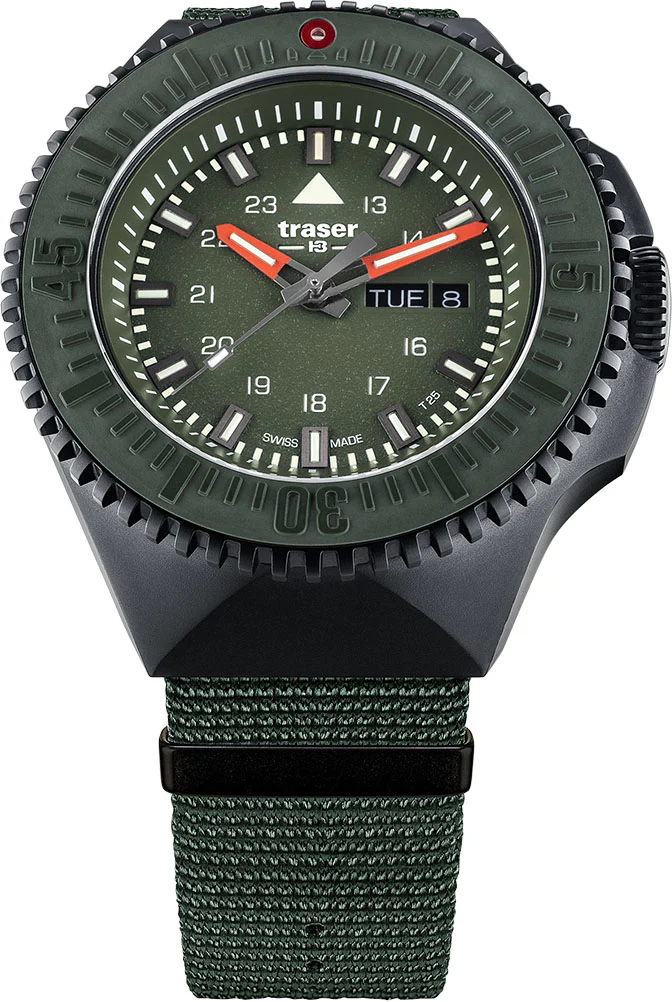 Traser H3 P69 Black Stealth Green Nato Watch