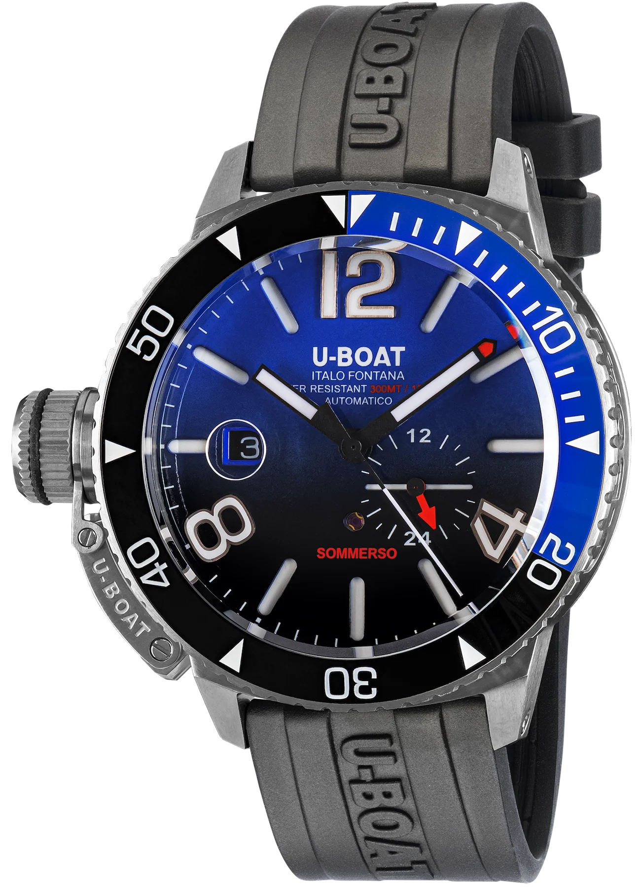 U-Boat Sommerso Ghiera Ceramica Bicolore Quadrante Blue Watch