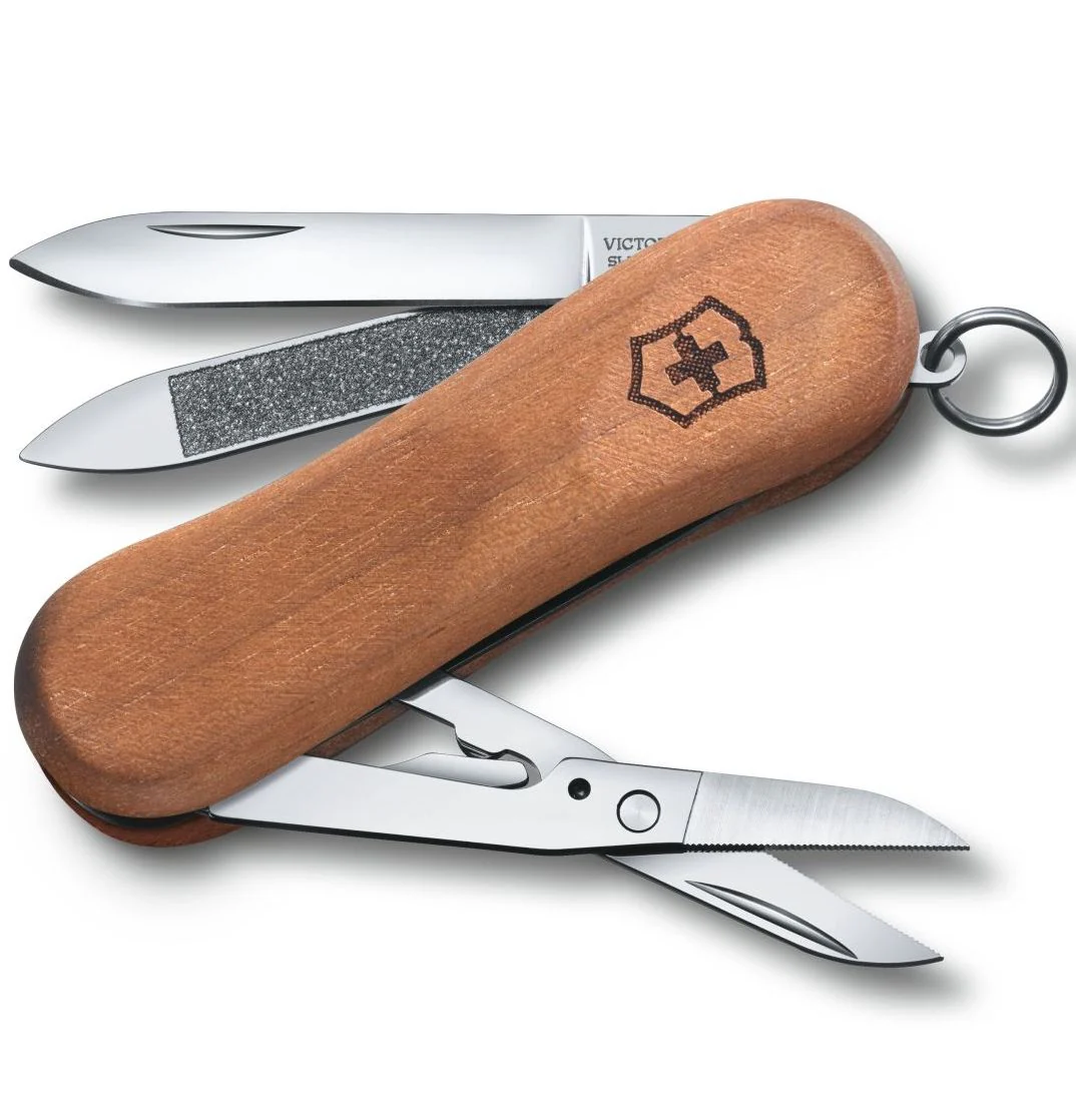 Victorinox Swiss Army Small Pocket Knife Evowood 81 Walnut