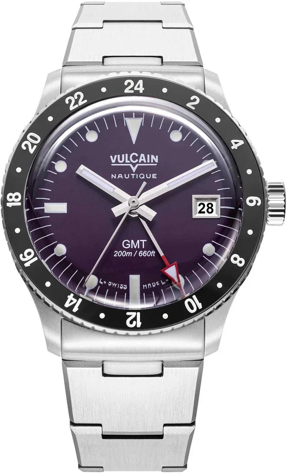 Vulcain Skindiver GMT Purple Bracelet Limited Edition Watch