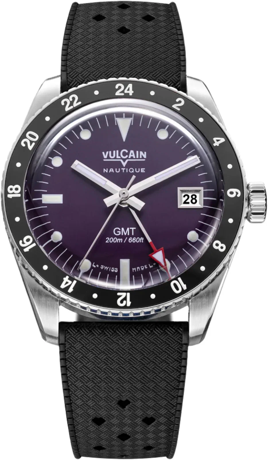 Vulcain Skindiver GMT Purple Rubber Limited Edition Watch