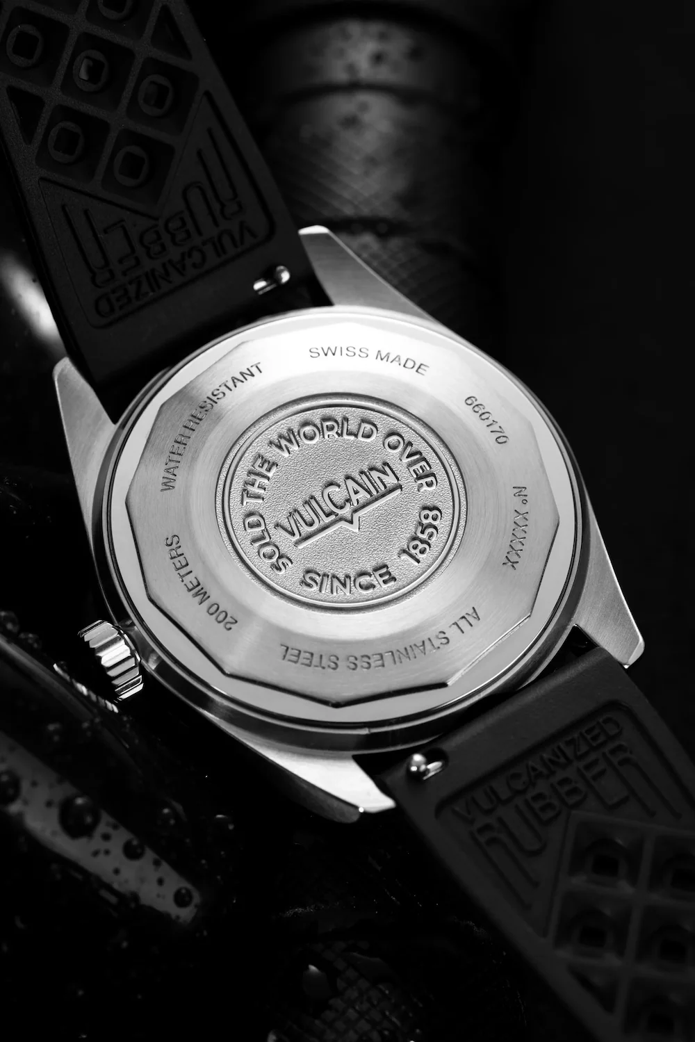 Vulcain Skindiver Nautique Purple Black Leather Limited Edition Watch - Image 4