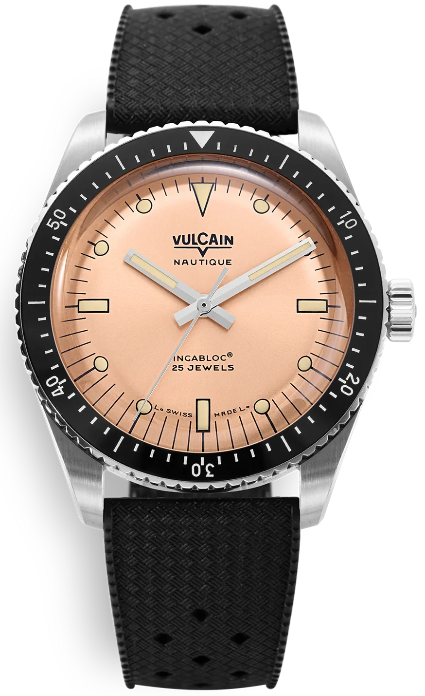 Vulcain Skindiver Nautique Salmon Rubber Limited Edition Watch