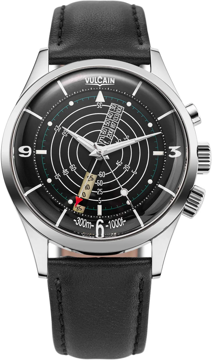 Vulcain Nautical Heritage Black White Luminova Watch