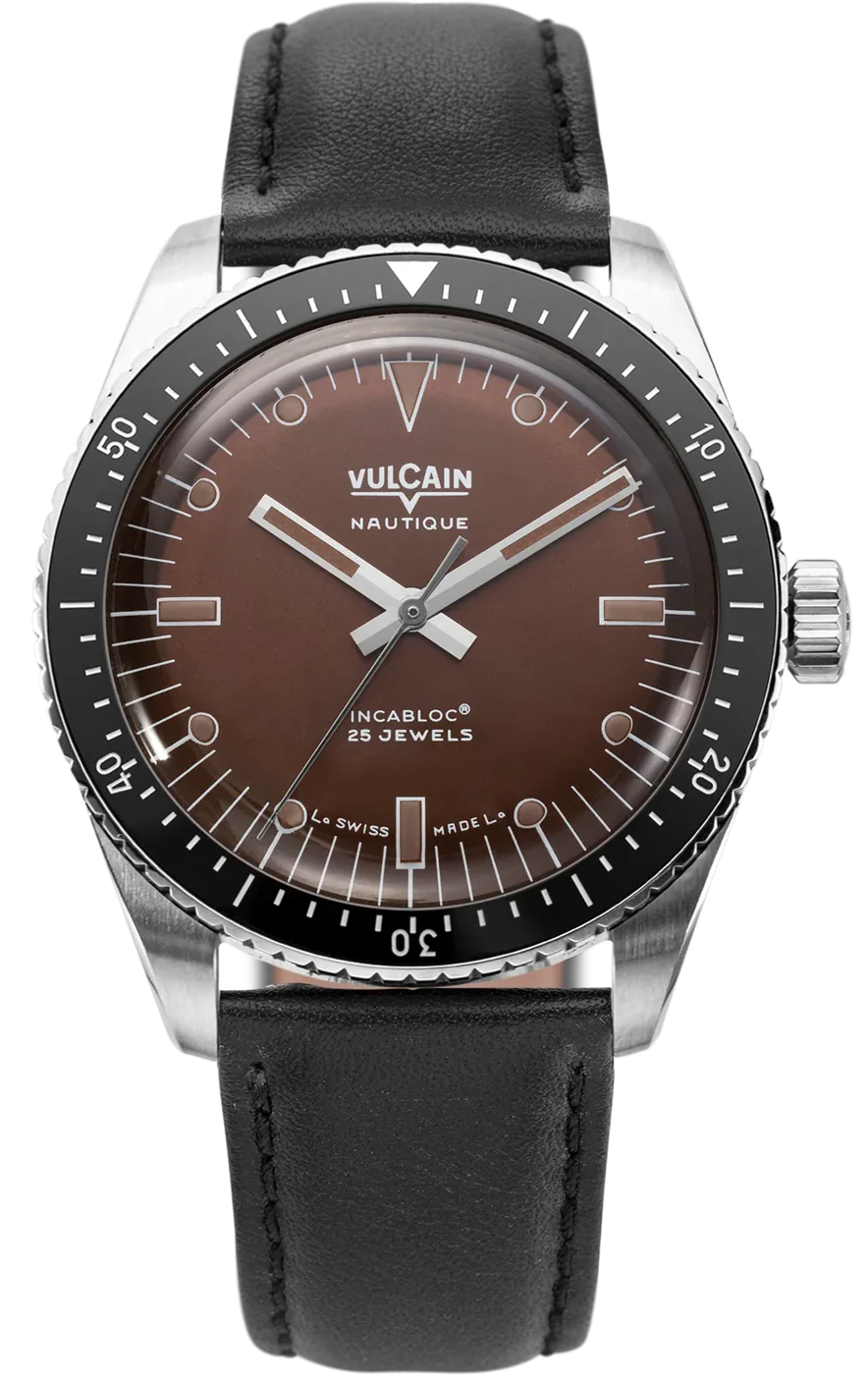 Vulcain Skindiver Nautique Brown Watch