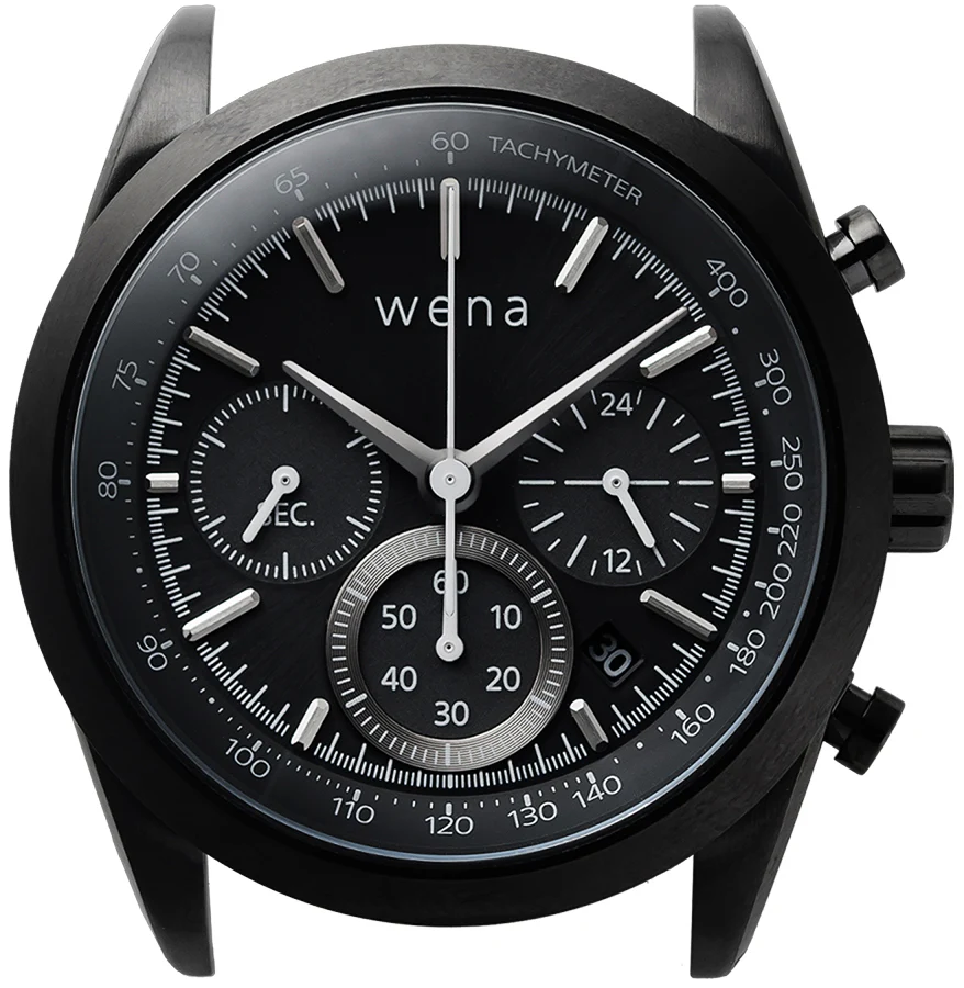 Wena By Sony Watch Head Solar Chronograph Black