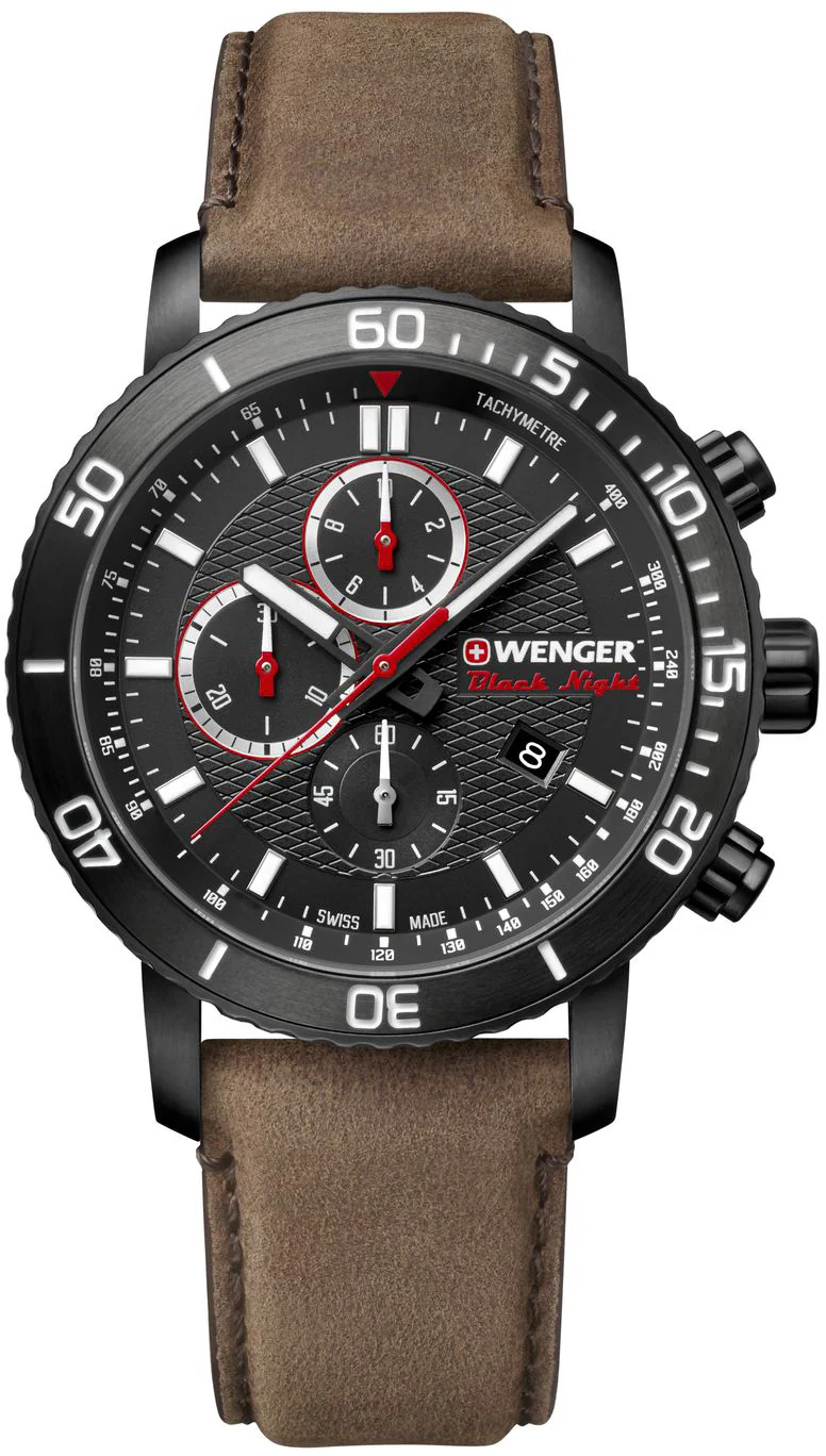 Wenger Watch Roadster Black Night Chrono Mens D