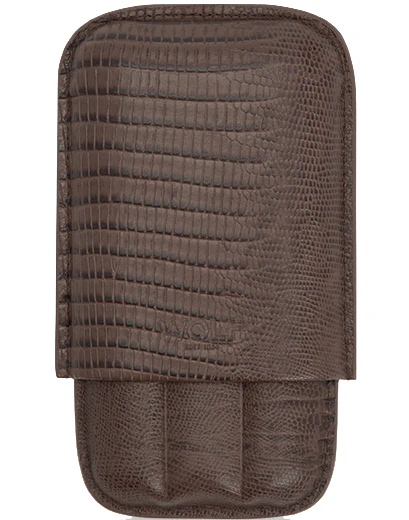 Wolf Cigar Case Blake 3 Piece Brown Teju Lizard
