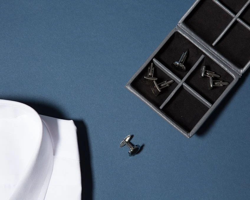 WOLF Cufflink Box Howard Grey - Image 3
