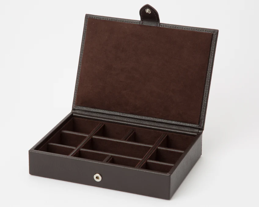 Wolf Cufflink Tie Box Blake Brown - Image 3