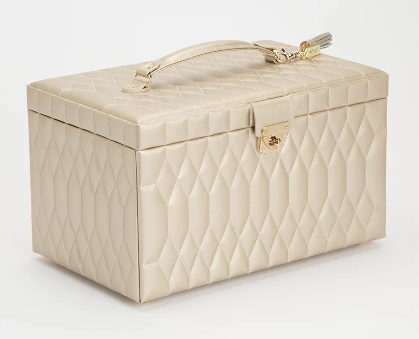 Wolf Jewellery Box Caroline Large Champagne - Image 3
