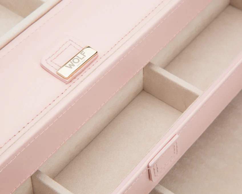WOLF Jewellery Box Caroline Large Rose Quartz - Image 3