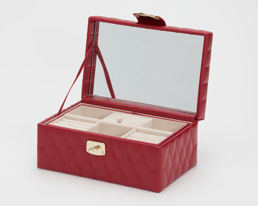Wolf Jewellery Box Caroline Small Red - Image 3