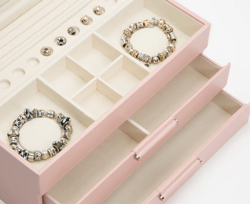 WOLF Jewellery Box Sophia Rose Quartz - Image 5
