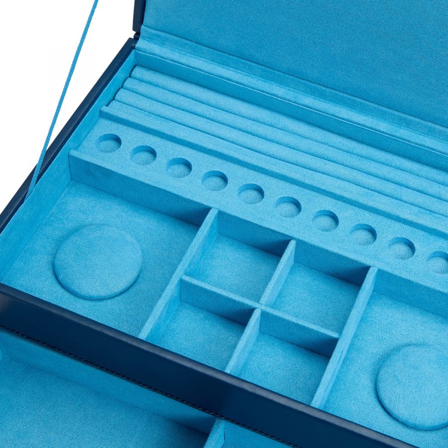 WOLF Jewellery Box Sophia With Drawers Indigo - Image 3