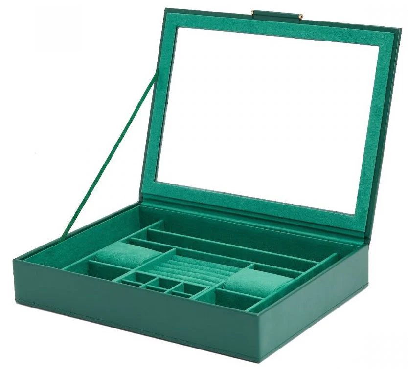 WOLF Jewellery Box Sophia With Window Forest Green