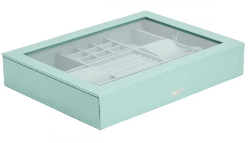 WOLF Jewellery Box Sophia With Window Jade - Image 5
