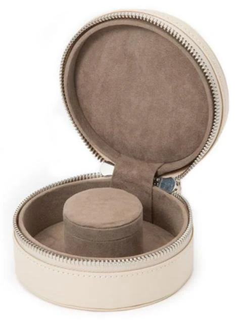 WOLF Jewellery Case Sophia Mini Zip Ivory