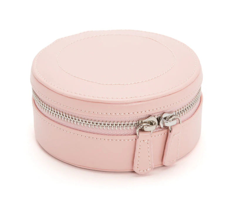 WOLF Jewellery Case Sophia Mini Zip Rose Quartz - Image 3