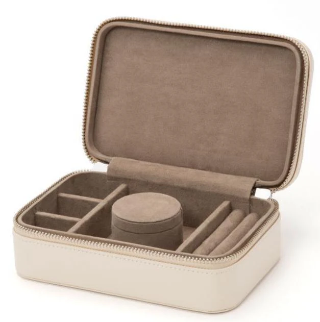 WOLF Jewellery Case Sophia Zip Ivory