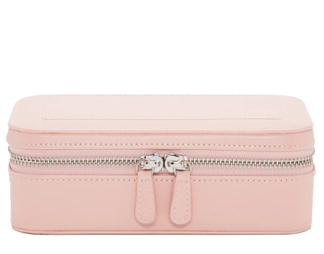 WOLF Jewellery Case Sophia Zip Rose Quartz - Image 2