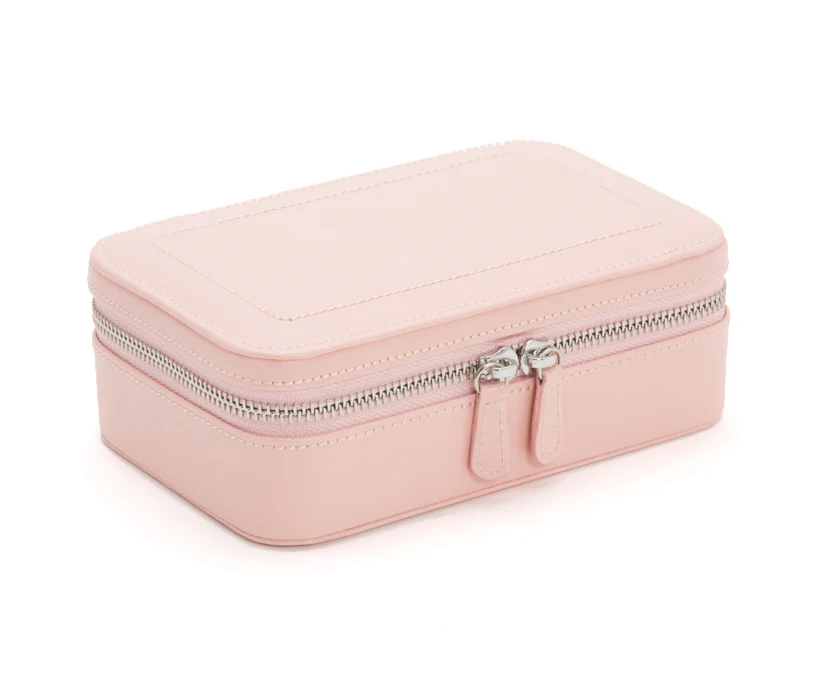 WOLF Jewellery Case Sophia Zip Rose Quartz - Image 3
