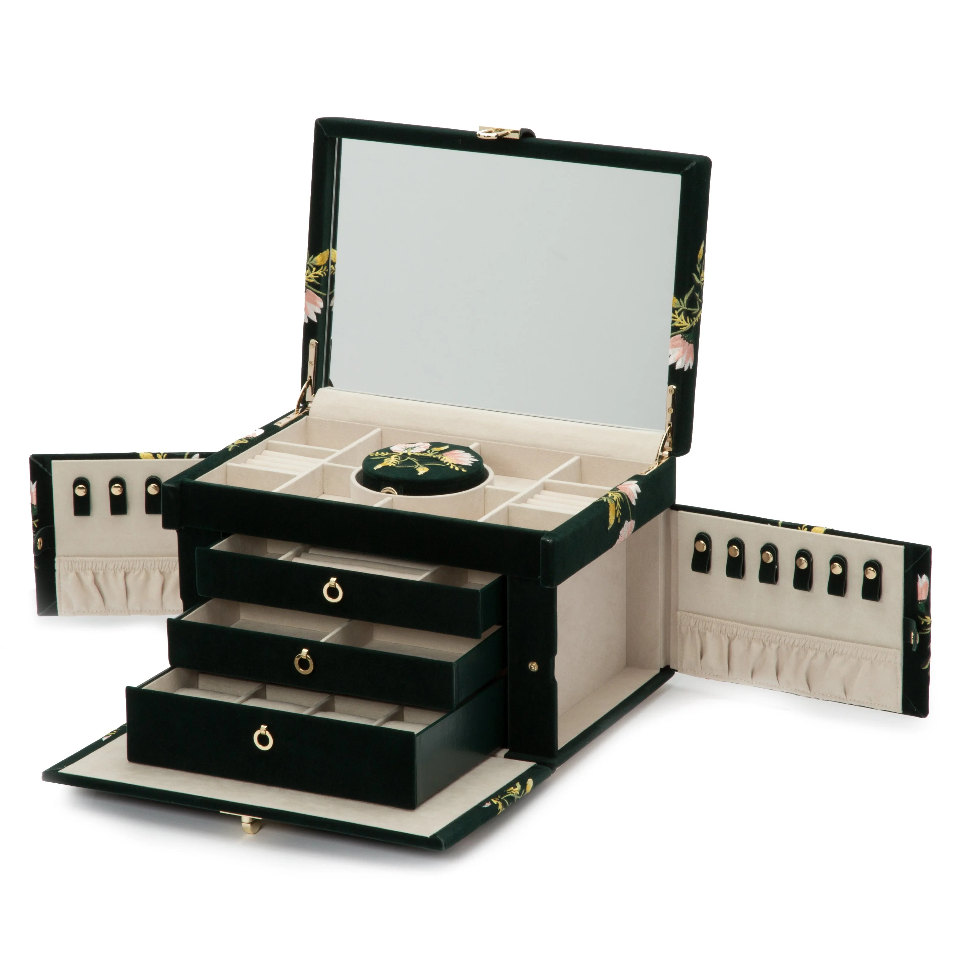 WOLF Jewellery Case Zoe Large Forest Green