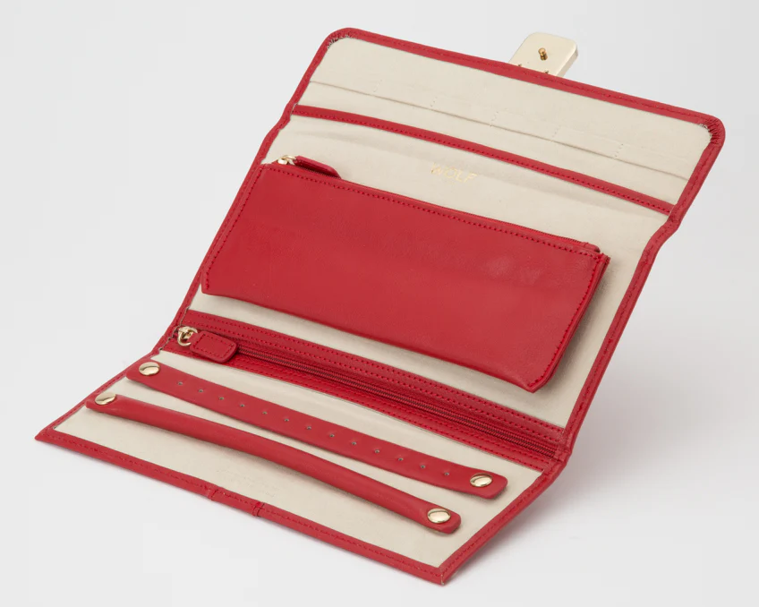 Wolf Jewellery Roll Palermo Red - Image 3
