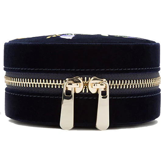 WOLF Jewellery Travel Case Zoe Round Indigo - Image 2