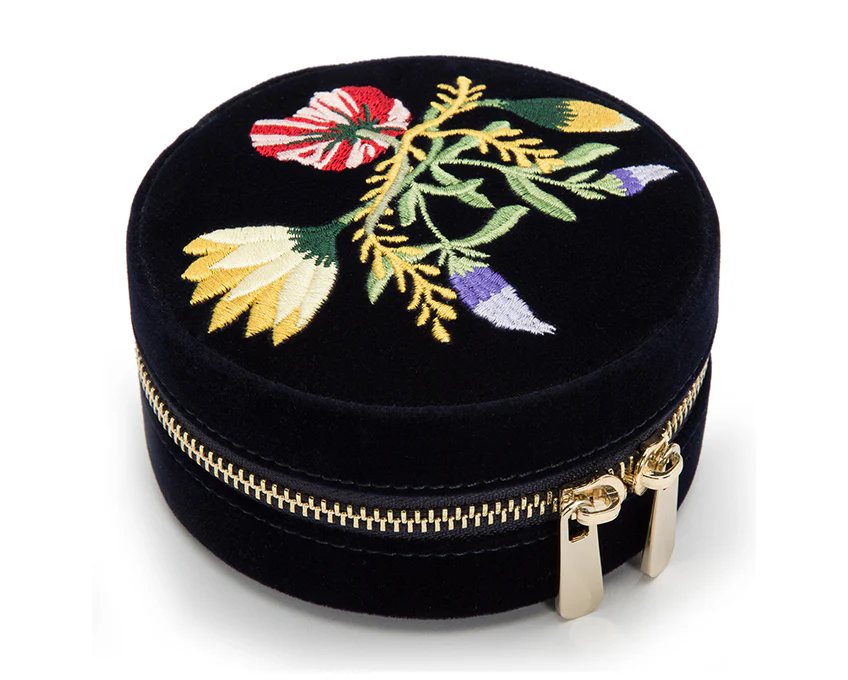 WOLF Jewellery Travel Case Zoe Round Indigo - Image 3