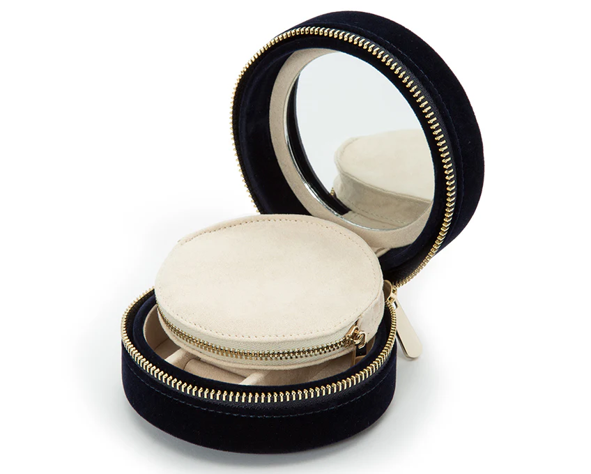 WOLF Jewellery Travel Case Zoe Round Indigo - Image 4