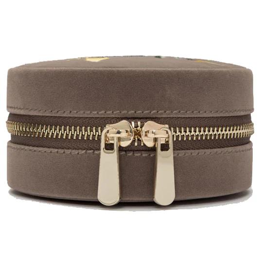 WOLF Jewellery Travel Case Zoe Round Mink - Image 2