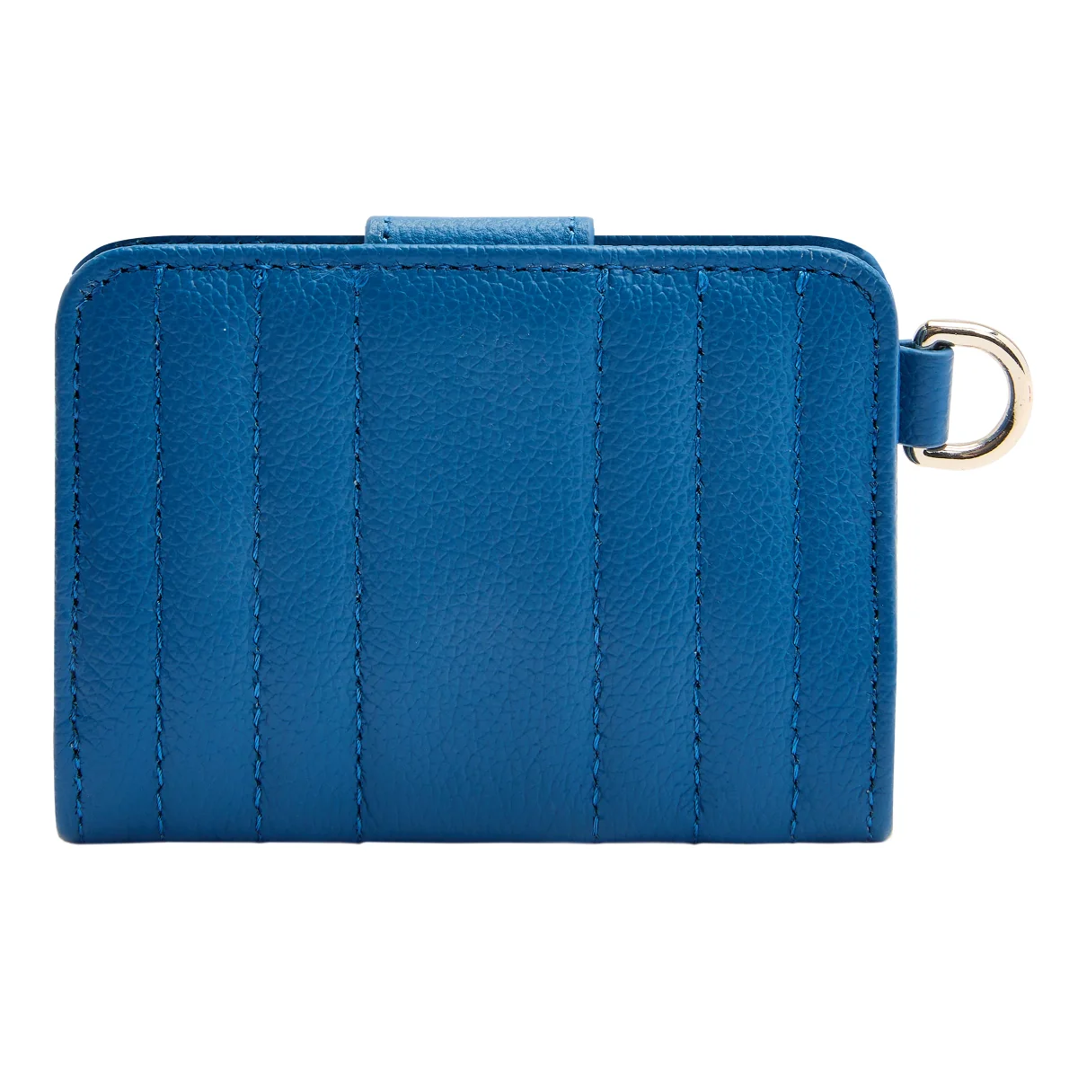 WOLF Mimi Collection Leather Blue Credit Card Holder with Wristlet - Image 3