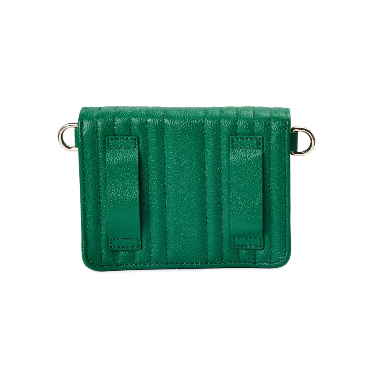 Wolf Mimi Collection Leather Green Mini Bag with Wristlet and Lanyard - Image 3