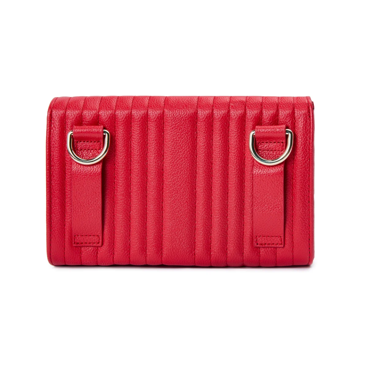 Wolf Mimi Collection Leather Red Crossbody Bag with Wristlet - Image 3