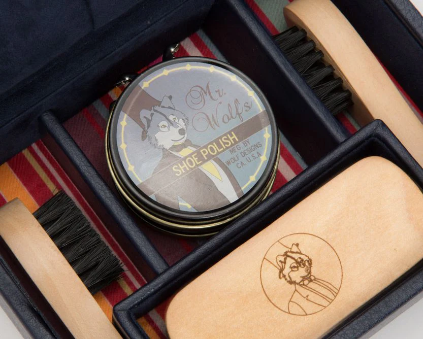 WOLF Shoe Shine Kit Howard Navy - Image 3