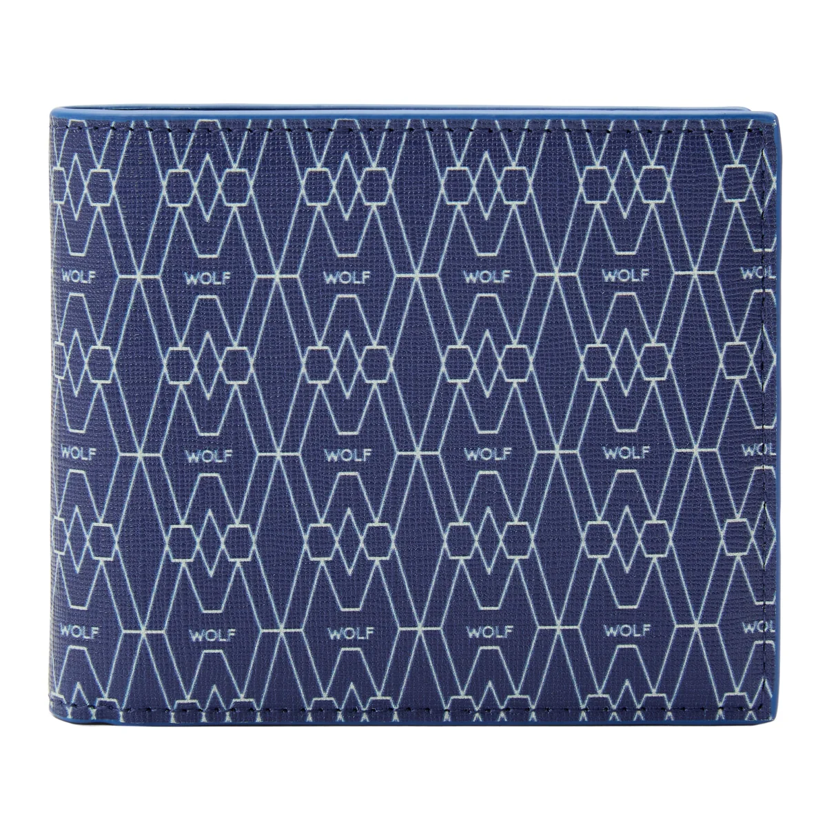 Wolf Signature Vegan Collection Blue Billfold Coin Wallet