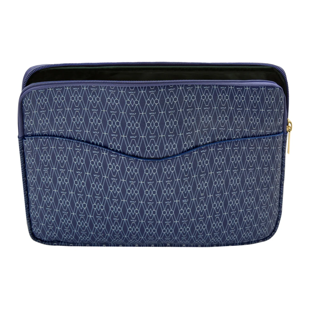 Wolf Signature Vegan Collection Blue Laptop Zip Case - Image 3