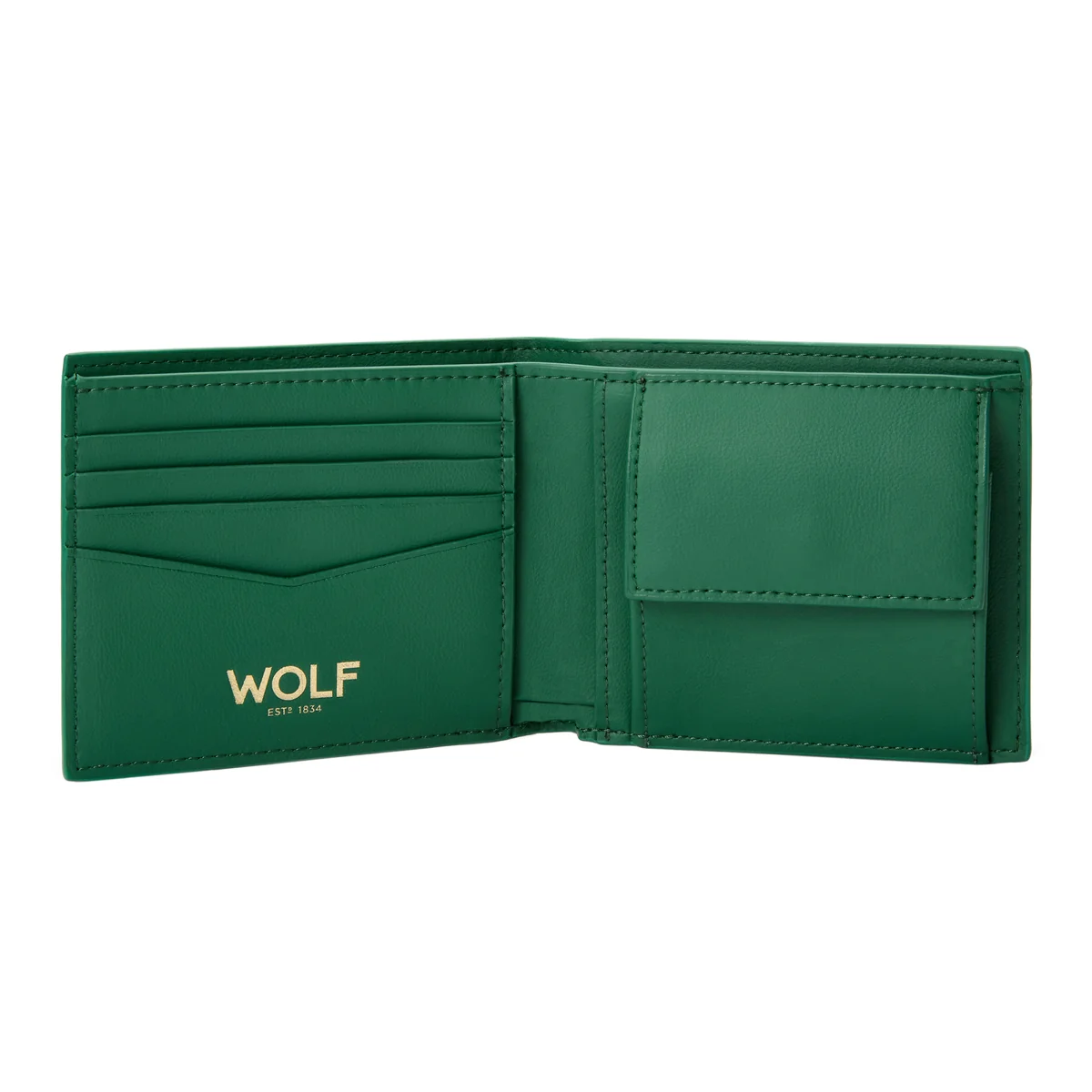 Wolf Signature Vegan Collection Green Billfold Coin Wallet - Image 5
