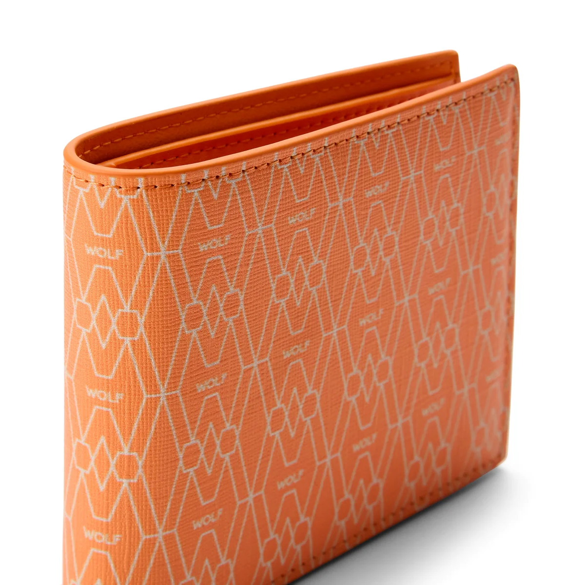 Wolf Signature Vegan Collection Orange Billfold Coin Wallet - Image 4