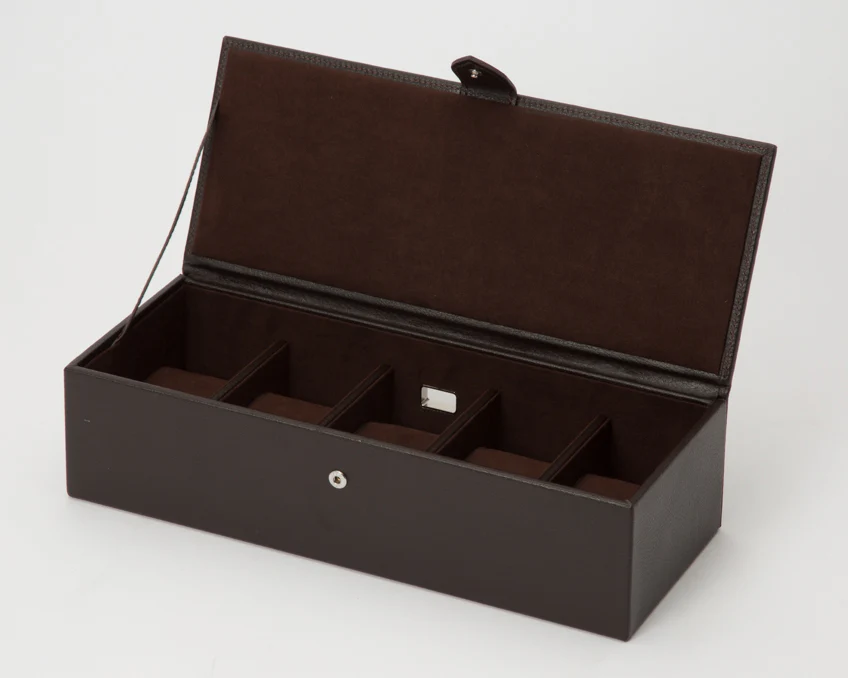 WOLF Watch Box Blake 5 Piece Brown - Image 3