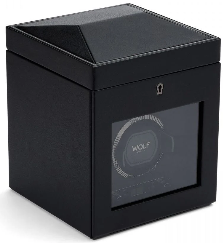 WOLF Watch Winder British Racing Black Single Storage - Image 2
