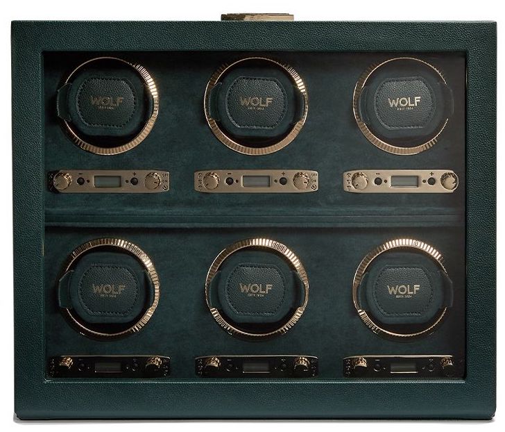 WOLF Watch Winder British Racing Green 6 Piece