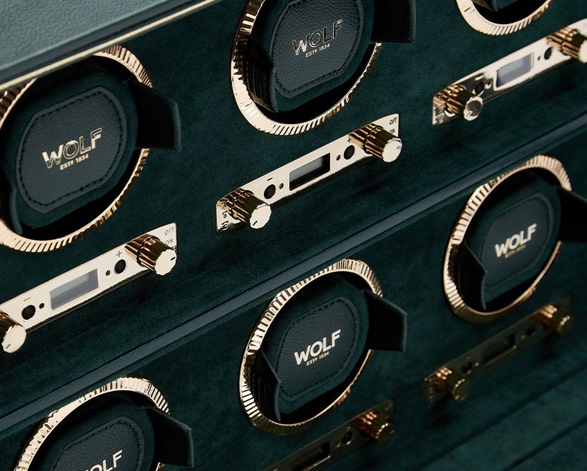 WOLF Watch Winder British Racing Green 6 Piece - Image 3