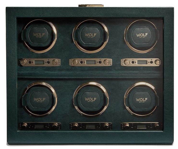 WOLF Watch Winder British Racing Green 6 Piece - Image 4