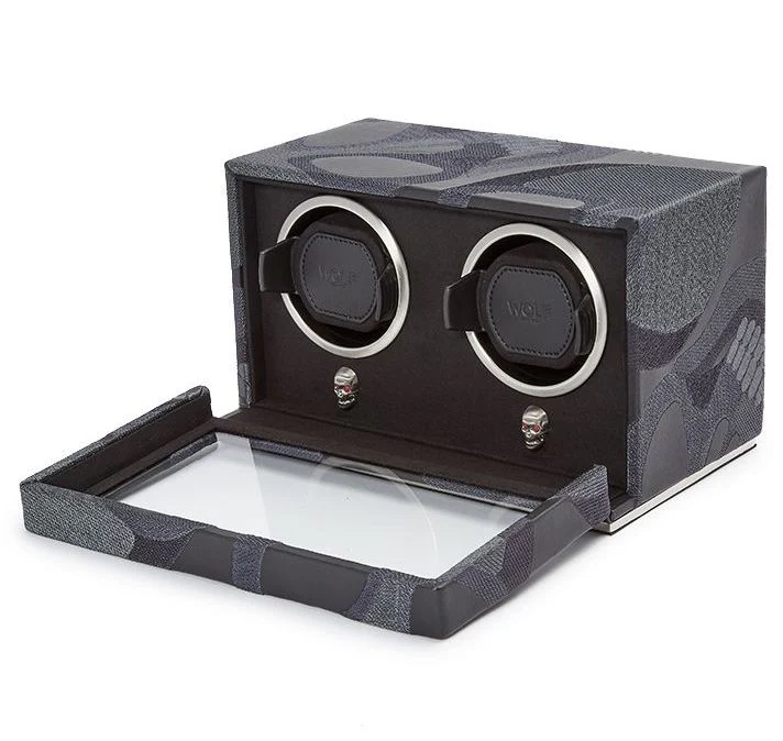 WOLF Watch Winder Cub Memento Mori Double Black