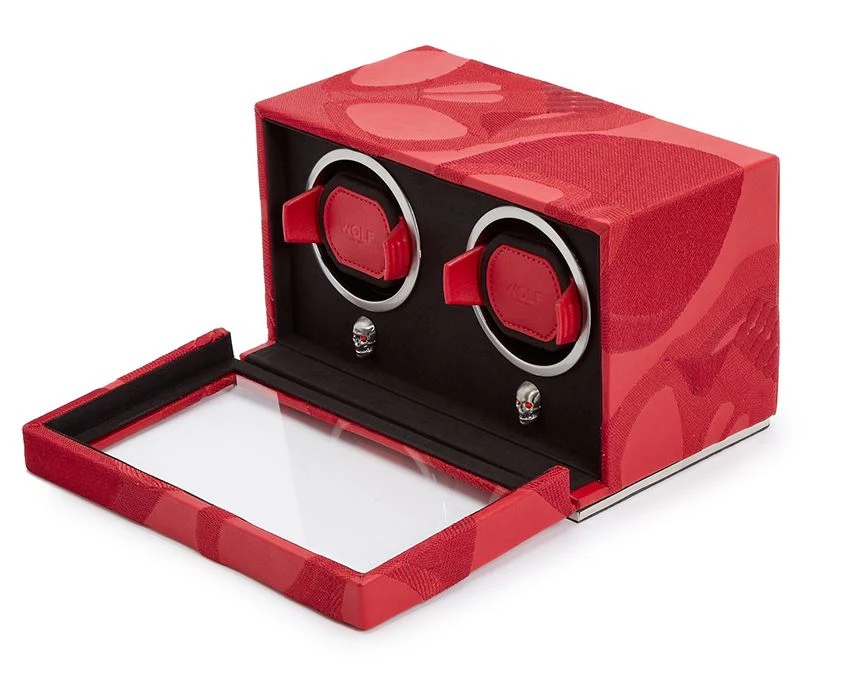 WOLF Watch Winder Cub Memento Mori Double Red