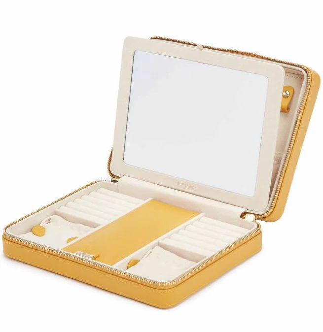 WOLF Jewellery Case Maria Zip Large Musturd
