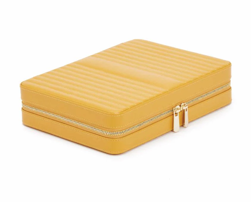 WOLF Jewellery Case Maria Zip Large Musturd - Image 2