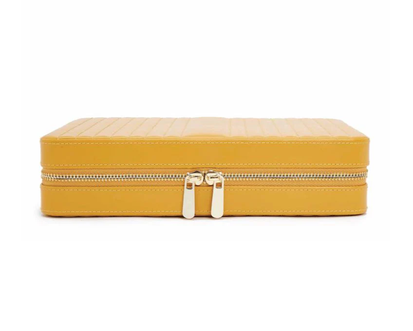 WOLF Jewellery Case Maria Zip Large Musturd - Image 5